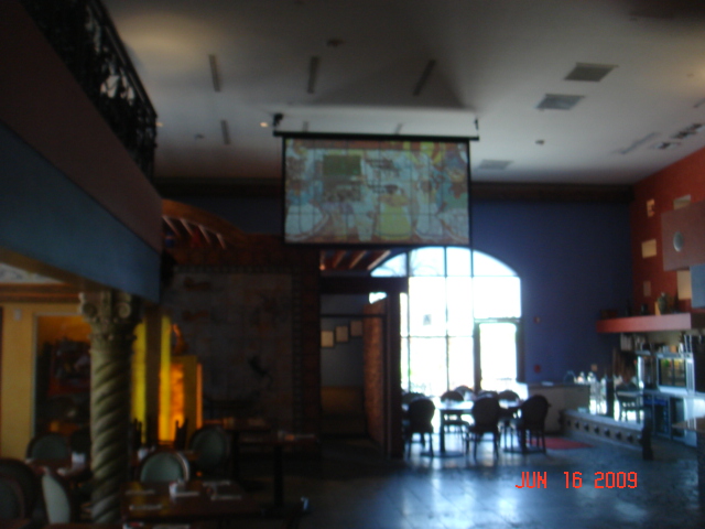 Commercial projector installation