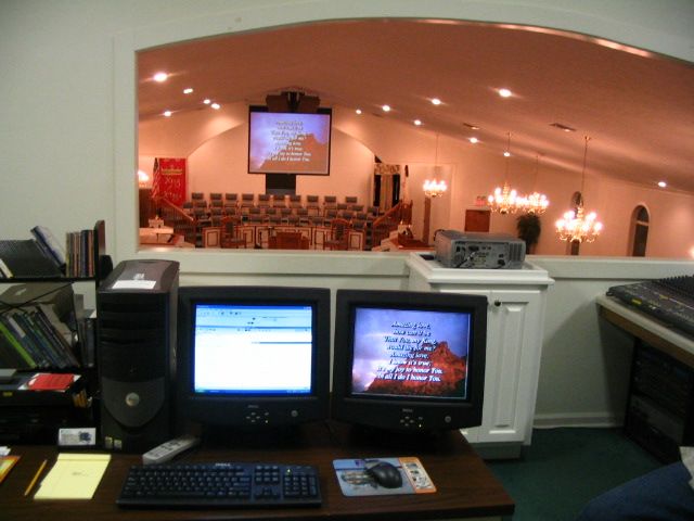 Church sanctuary projector and presentation system
